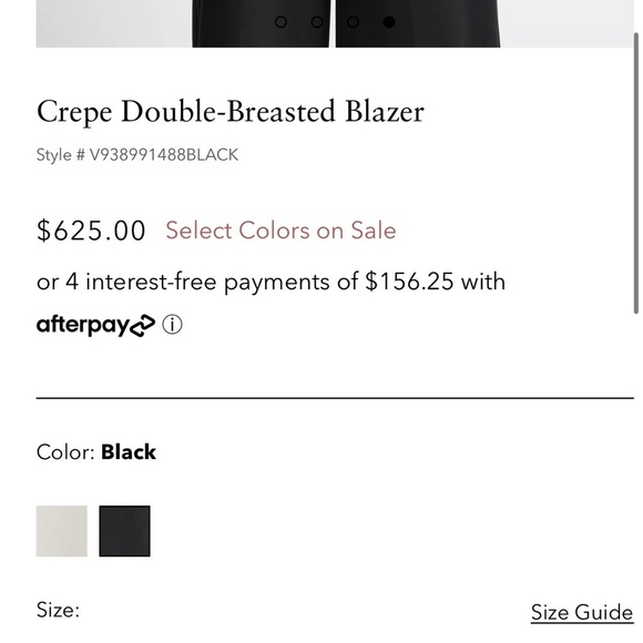 Vince Black Crepe Double Breasted Blazer Size 8 - Picture 15 of 16